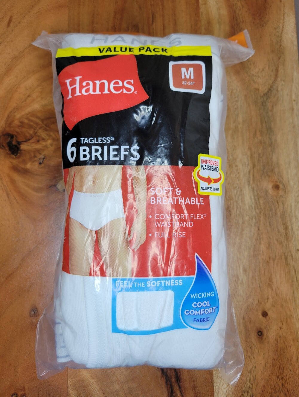 Hanes 6 Pack Comfort Flex Band Mens Briefs NEW, Size Mens Medium